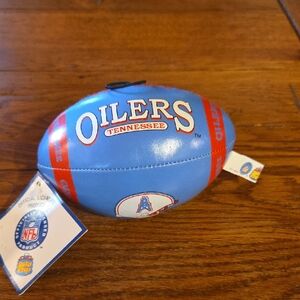 NFL VINTAGE TENNESSEE Oilers Blue and Red Mini Football